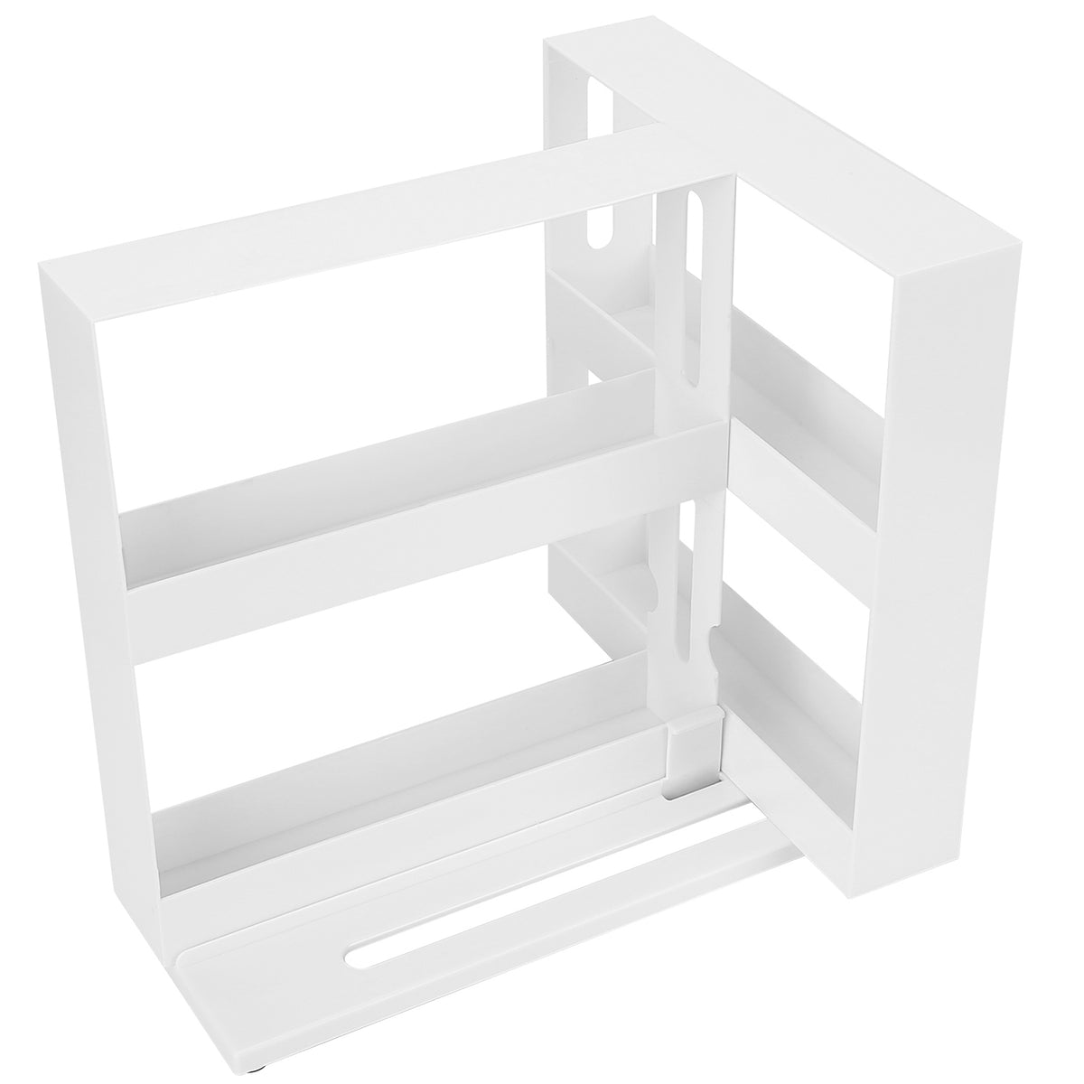 Two-Tier Swivel Cabinet Spice Organizer, White - image 8