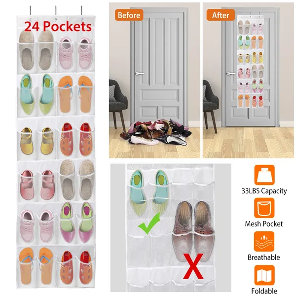 Over-the-Door Shoe Organizer, 24 Pockets - image 3