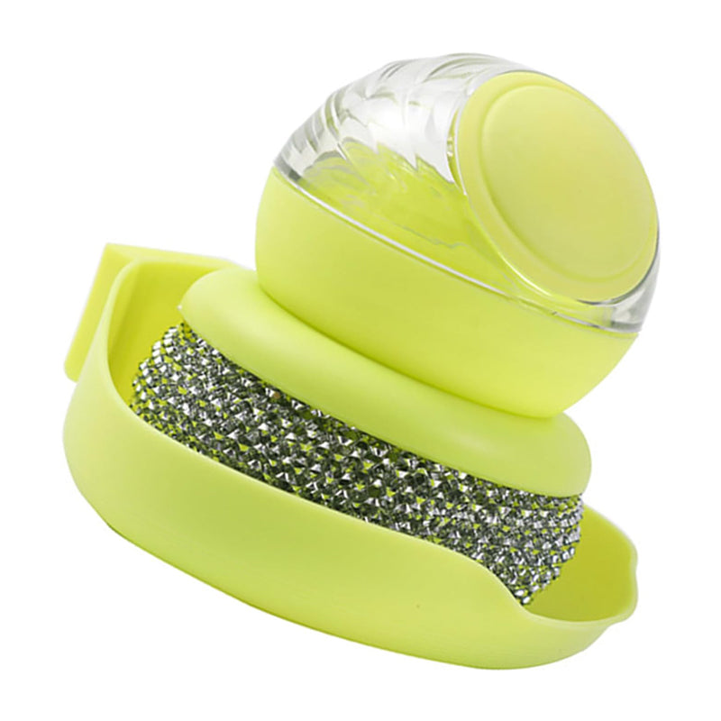 Soap-Dispensing Steel Wool Scrubber with Holder - image 6