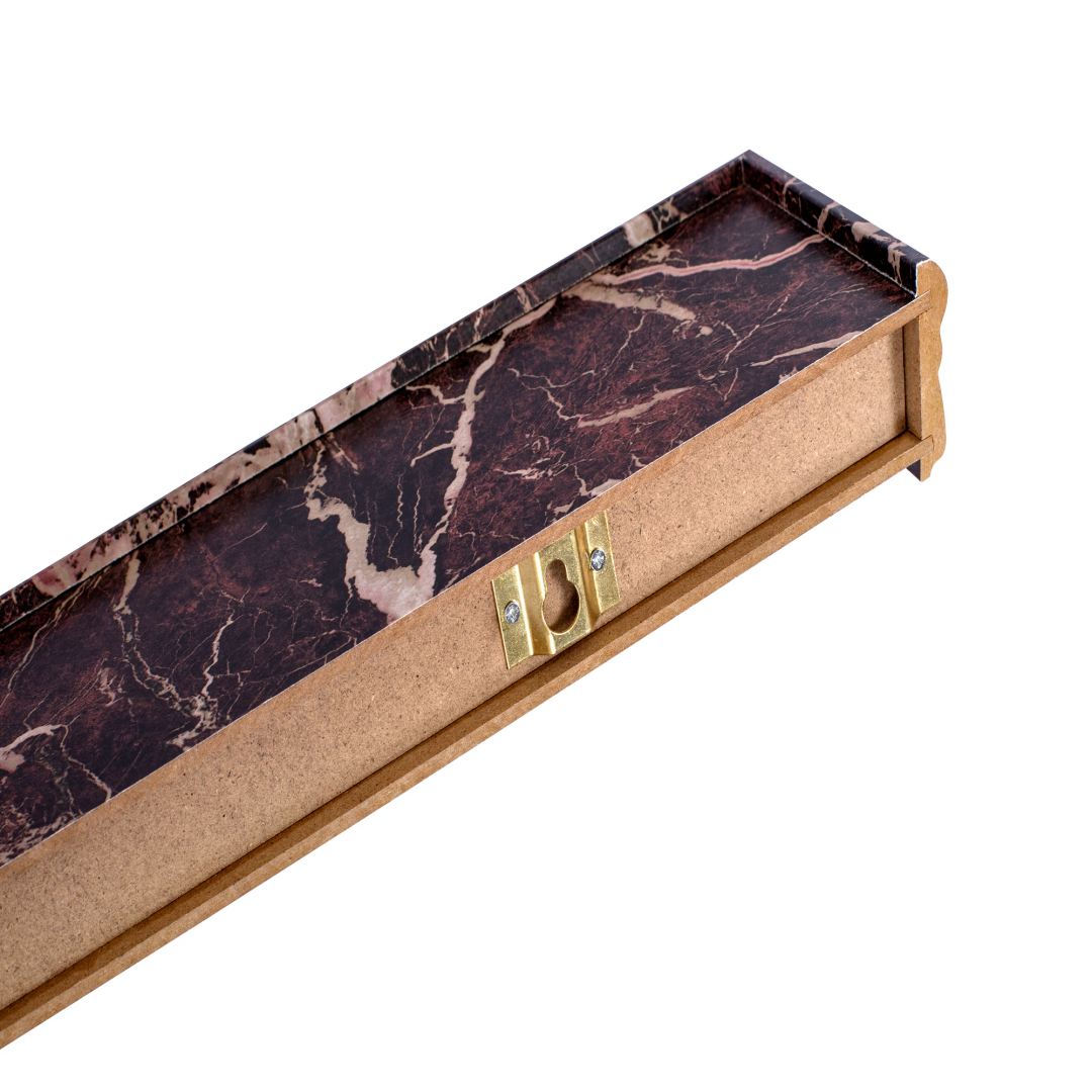 Floating Wall Shelves, Set of 3, Marble Look - image 10
