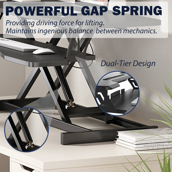 Standing Desk Converter, 32 Inch, Black - image 4