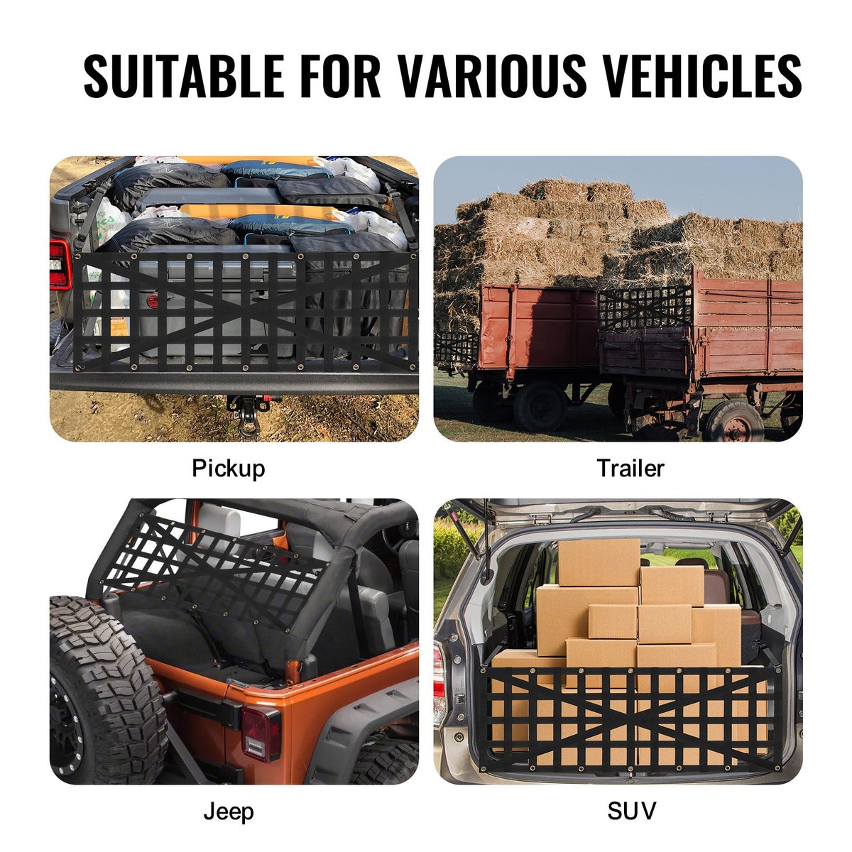 Pickup Truck Tailgate Net, 54 x 18 in - image 4