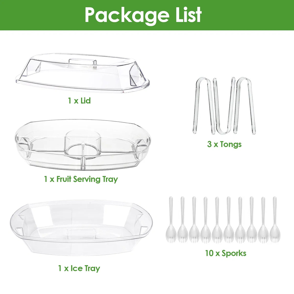 Chilled Serving Platter with Ice Tray and Lid, Divided - image 10