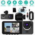 3-Channel Dash Cam, Front, Inside & Rear