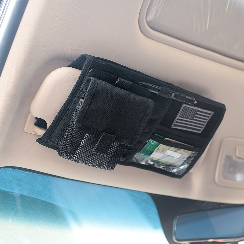 MOLLE-Style Car Sun Visor Organizer Panel, Black - image 2