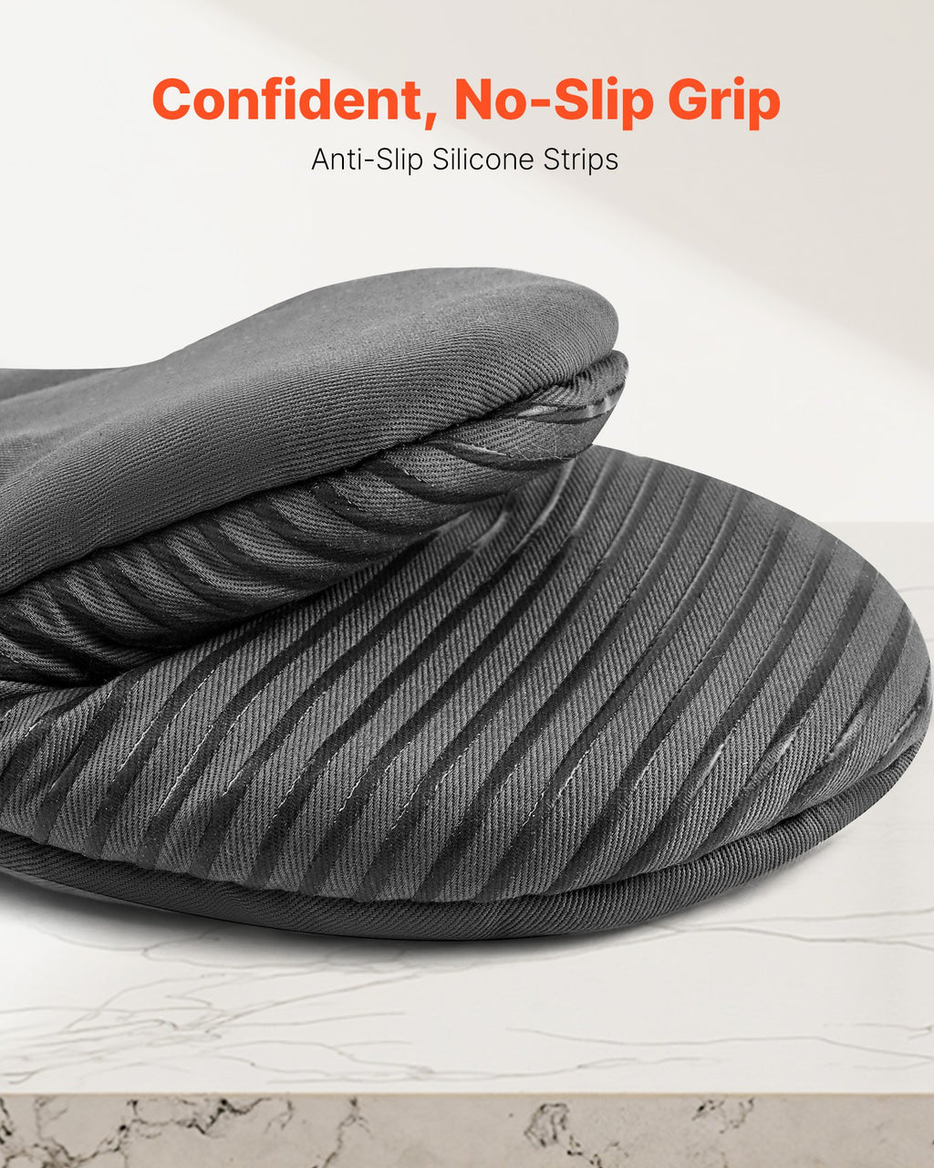 Mini Silicone Oven Mitts, Gray, Pair - image 2