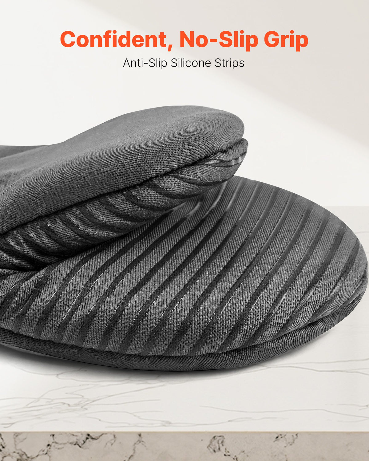 Mini Silicone Oven Mitts, Gray, Pair - image 2