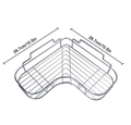 Corner Shower Caddy, Adhesive, Stainless Steel