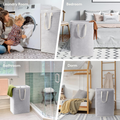 Collapsible Laundry Hamper, 80 L, 2 Pack, Grey