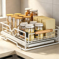 Pull-Out Under-Sink Organizer with Drip Tray, White