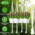 Macrame Cotton Rope Plant Hangers, 4 Pack
