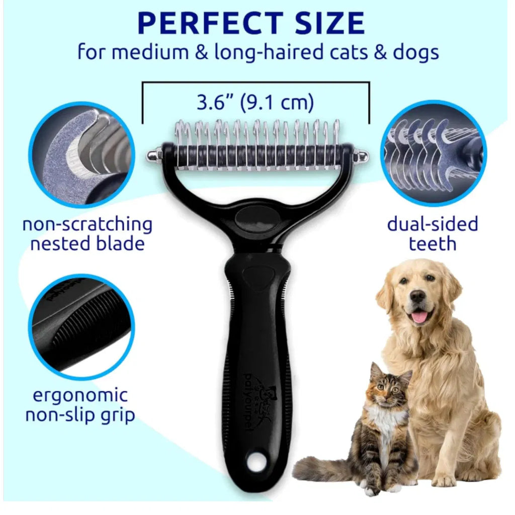 Pet Deshedding and Dematting Brush, 2-Sided - image 6