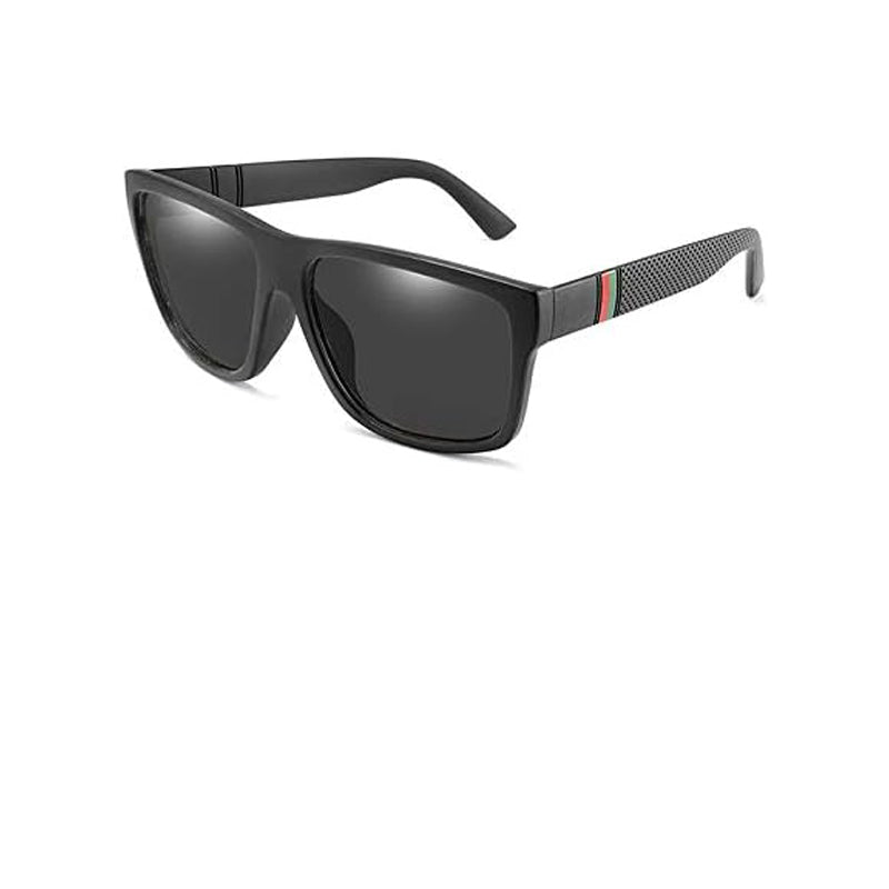 Square Polarized Sunglasses, Black