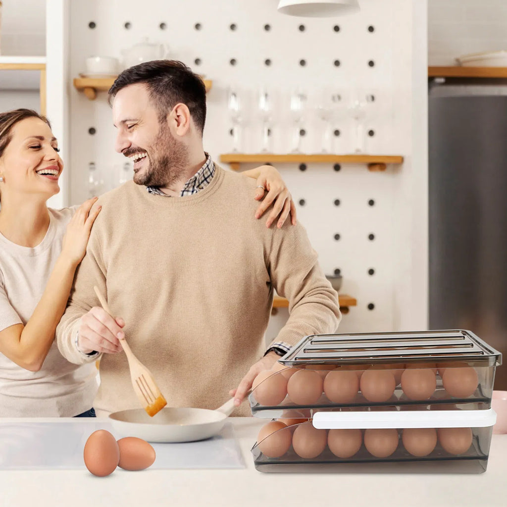 Rolling Egg Holder for Fridge, 2 Tier, 36 Eggs - image 5