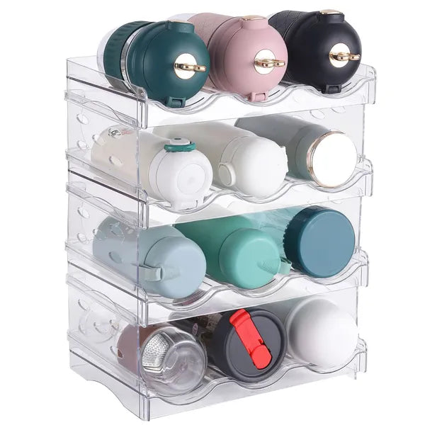 Stackable Water Bottle Organizer, 4 Racks, Holds 12 Bottles - image 2