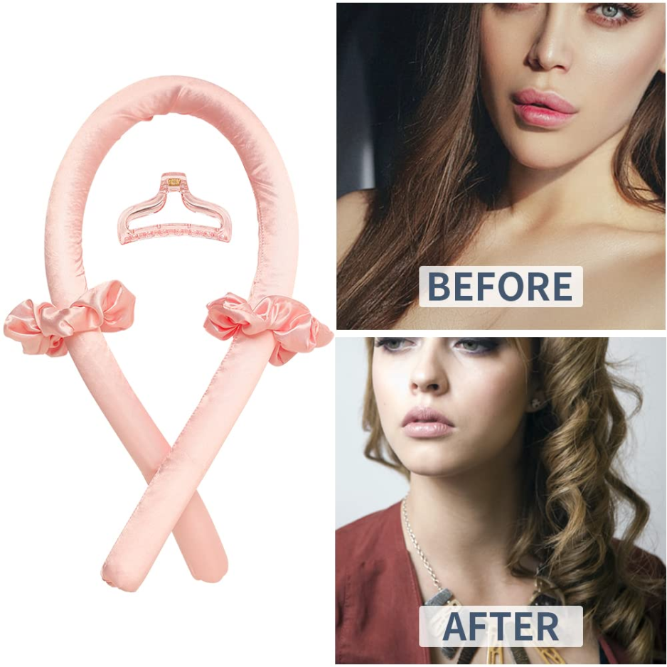 Heatless Curling Rod Headband, Pink - image 2