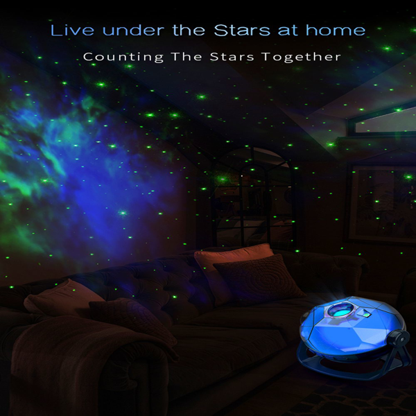 Galaxy Star Projector Night Light, Black - image 4