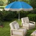 Fringe Beach Umbrella, 6.5 ft, with Tilt and Sand Anchor