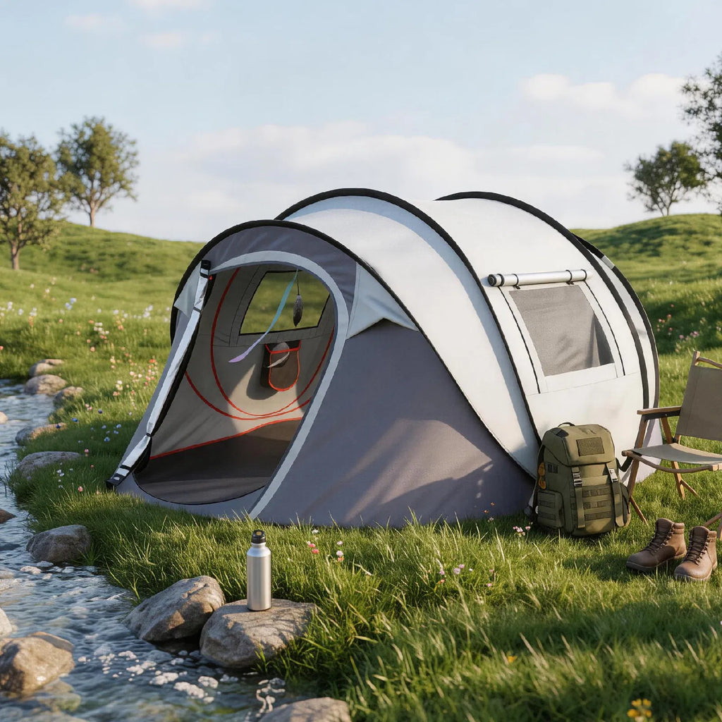 4-Person Pop-Up Tent with Awning - image 4