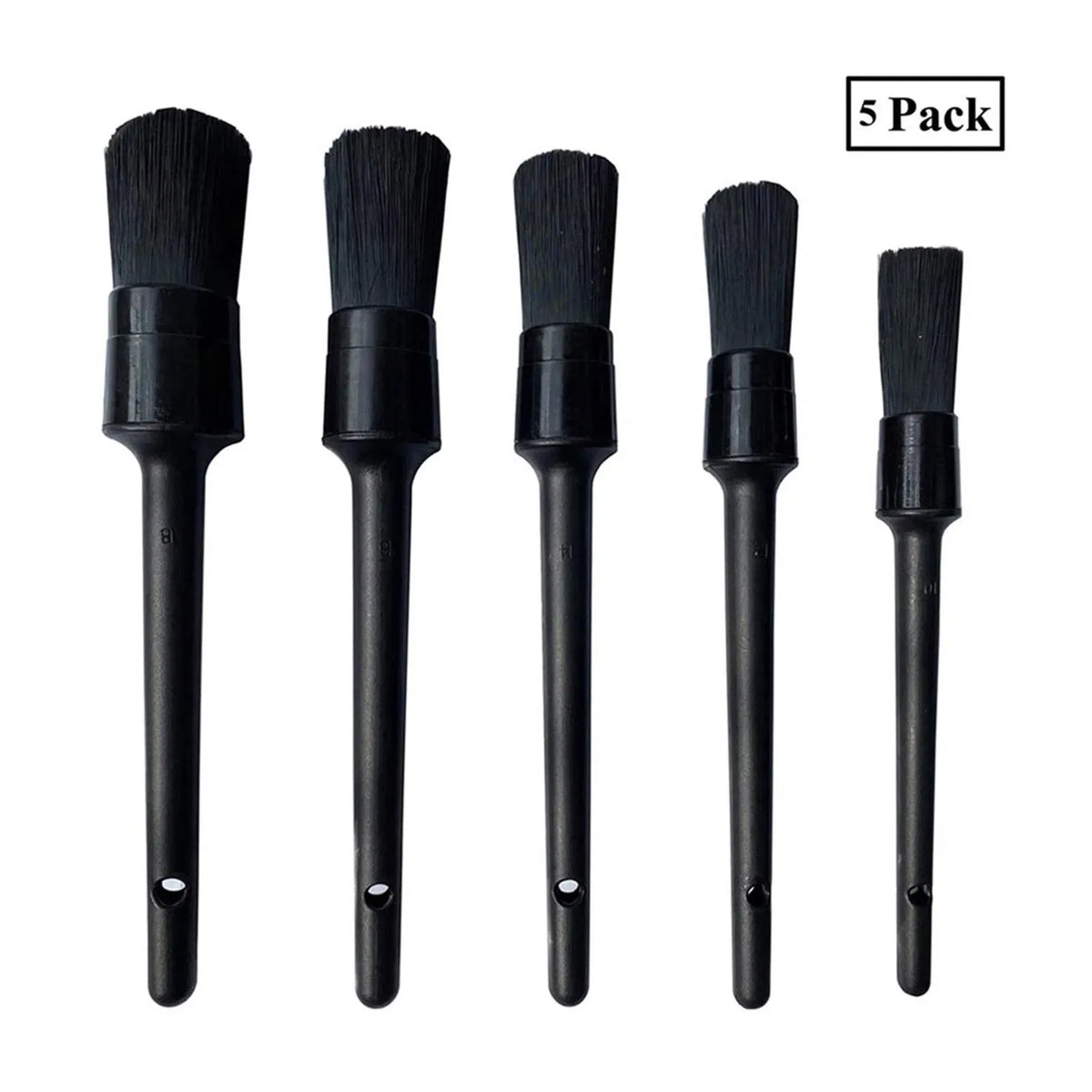 Car Detailing Brushes, 5 Piece Set, Boar Hair - image 8