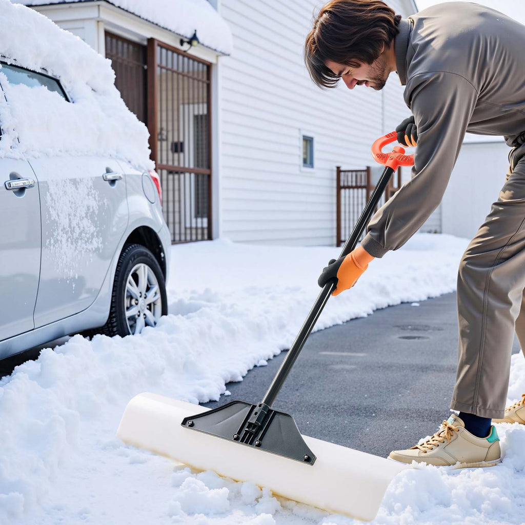 Snow Pusher Shovel, 36 in, Ergonomic Grip - image 4