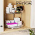 2-Tier Turntable Lazy Susan, Clear