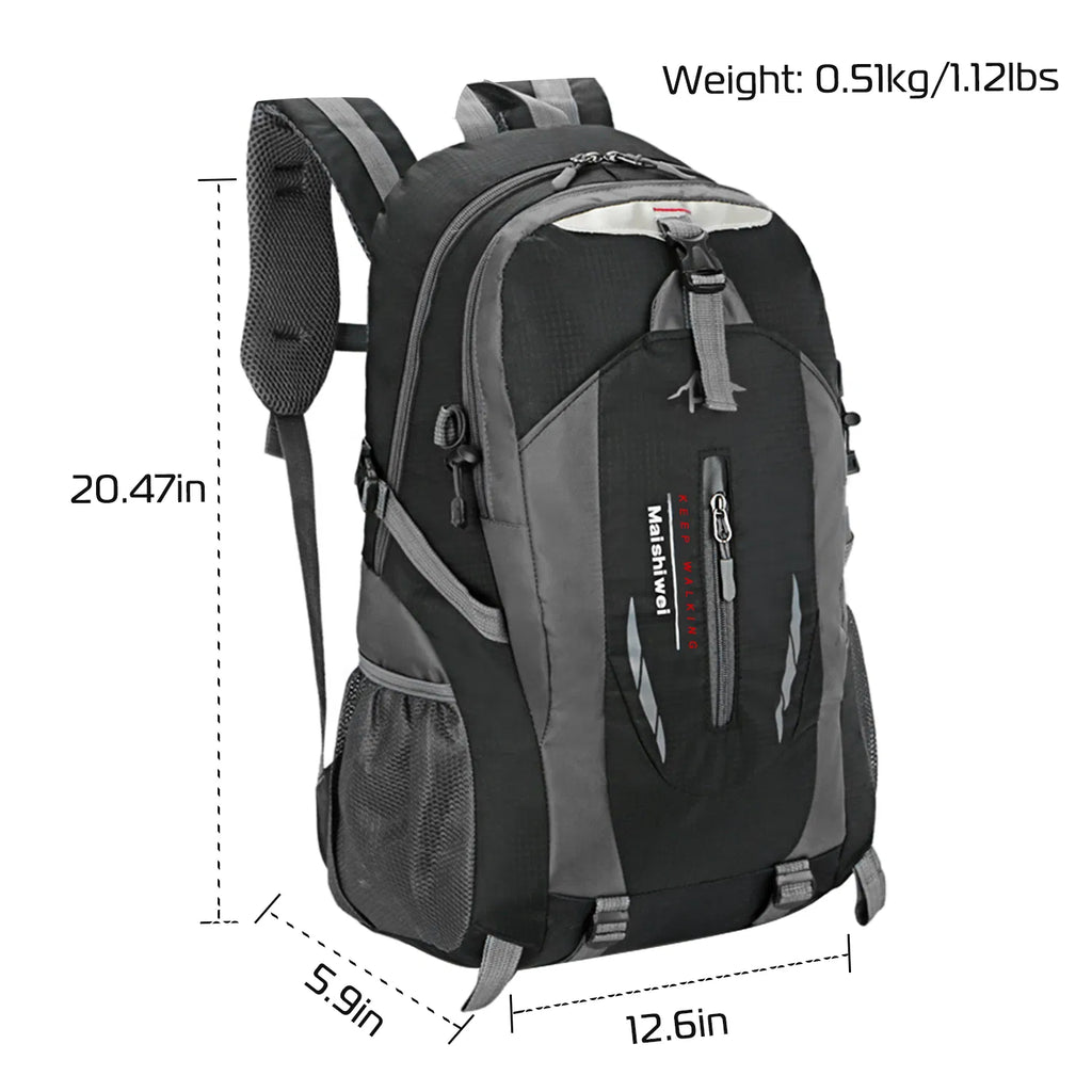 36L Water-Resistant Hiking Backpack, Black - image 8