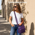 Anti-Theft Crossbody Travel Bag, Purple