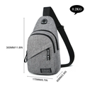 Canvas Sling Chest Bag, Black