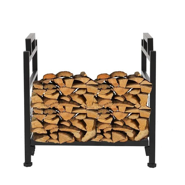 Firewood Log Holder, Deer and Tree Design, Black - image 2