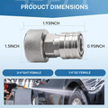 Garden Hose to Pressure Washer Quick Connect Adapter