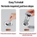 Pop-Up Sink Drain Stopper with Hair Catcher
