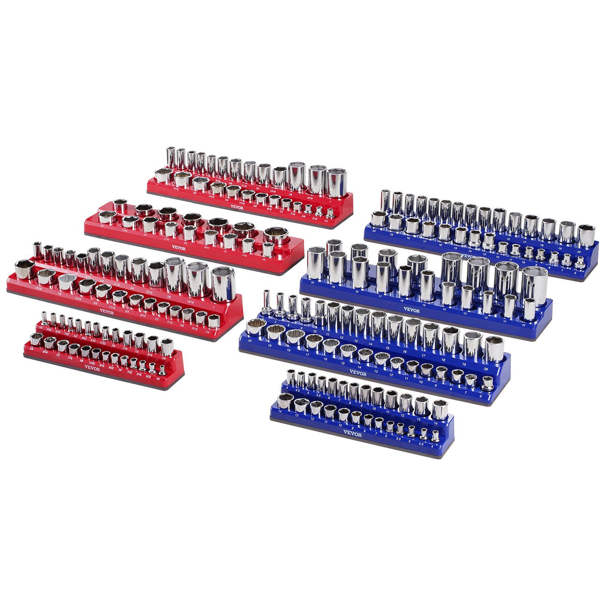 Magnetic Socket Organizer Set, 8 Pieces, SAE and Metric - image 4