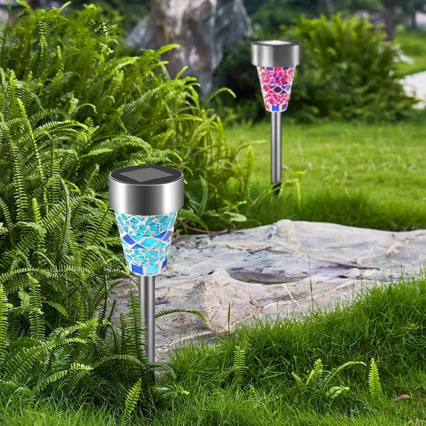 Mosaic Solar Pathway Lights, 6 Pack - image 2