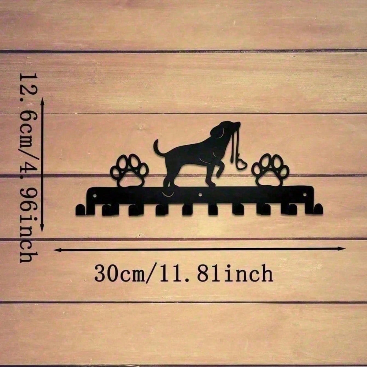 Dog Silhouette Key and Leash Holder, Wall Mount - image 4