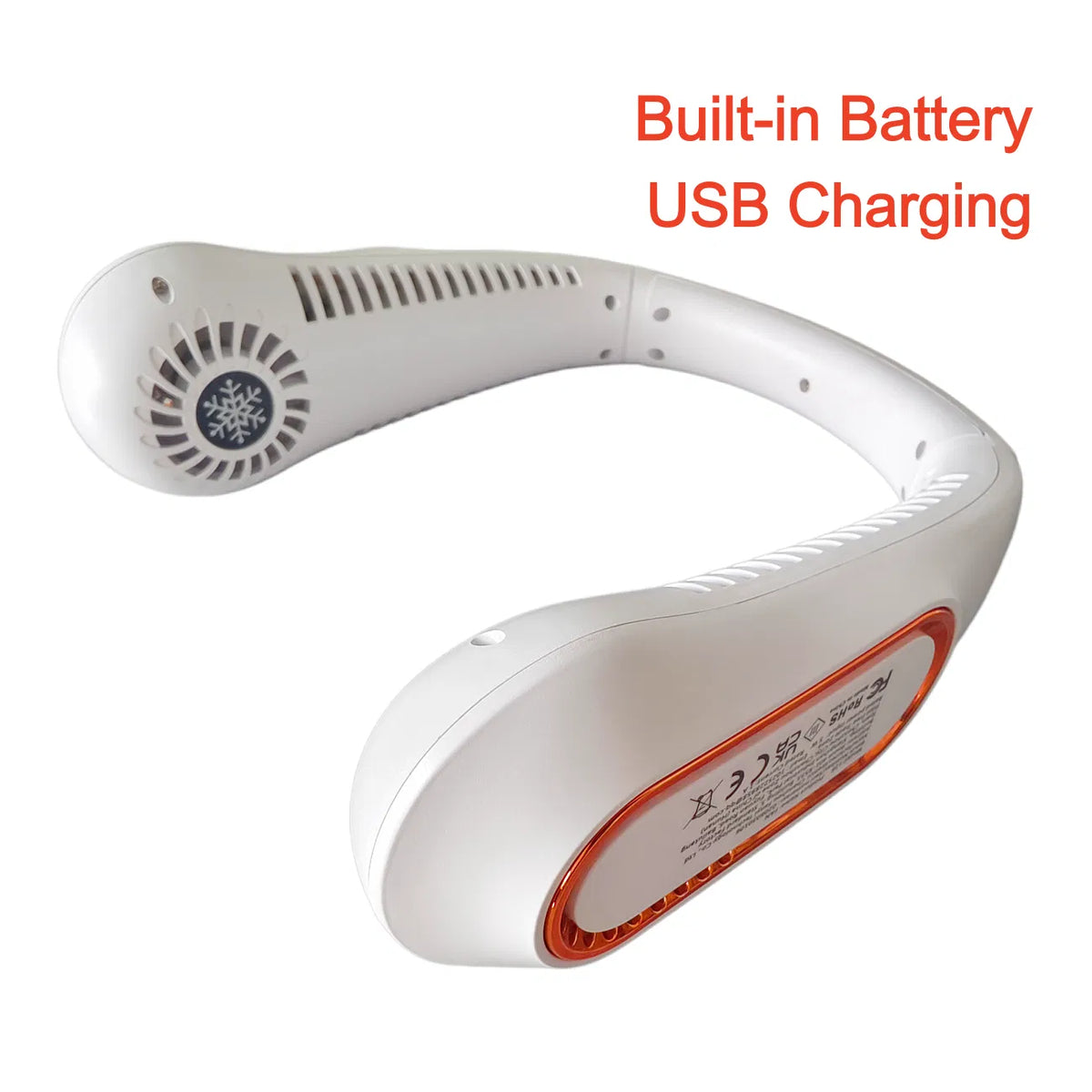 Bladeless Neck Fan, 5 Speed, White - image 5