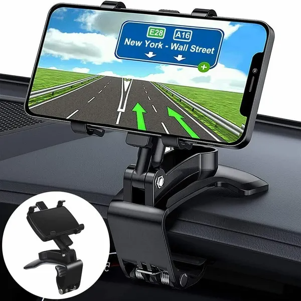 Dashboard Clamp Phone Mount, Black - image 5