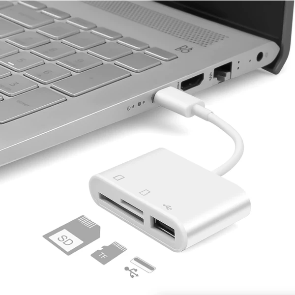 USB-C SD Card Reader, 3-in-1 - image 3