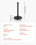 Countertop Paper Towel Holder, Black Stainless Steel