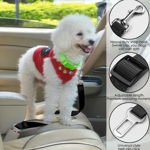 Adjustable Dog Car Seat Belt, 2 Pack - image 5