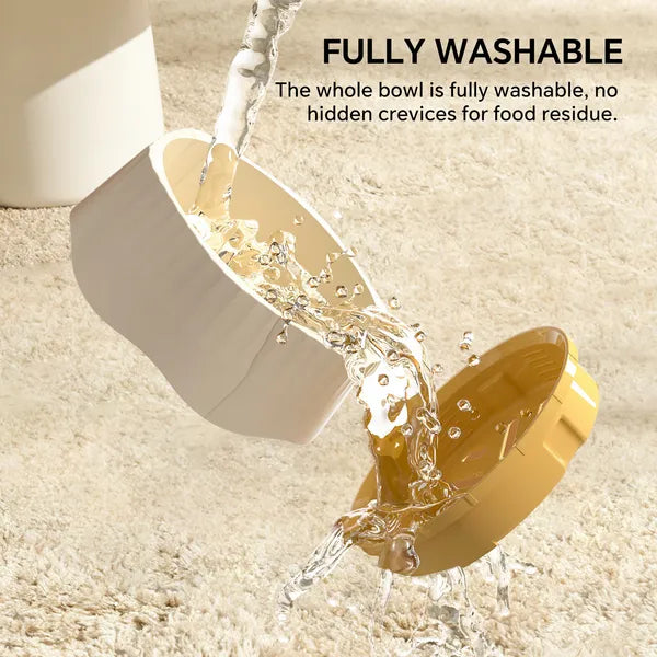 2-in-1 Cat Slow Feeder Bowl, White - image 4