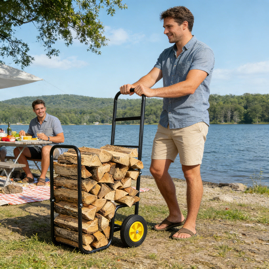 Rolling Firewood Log Cart - image 2