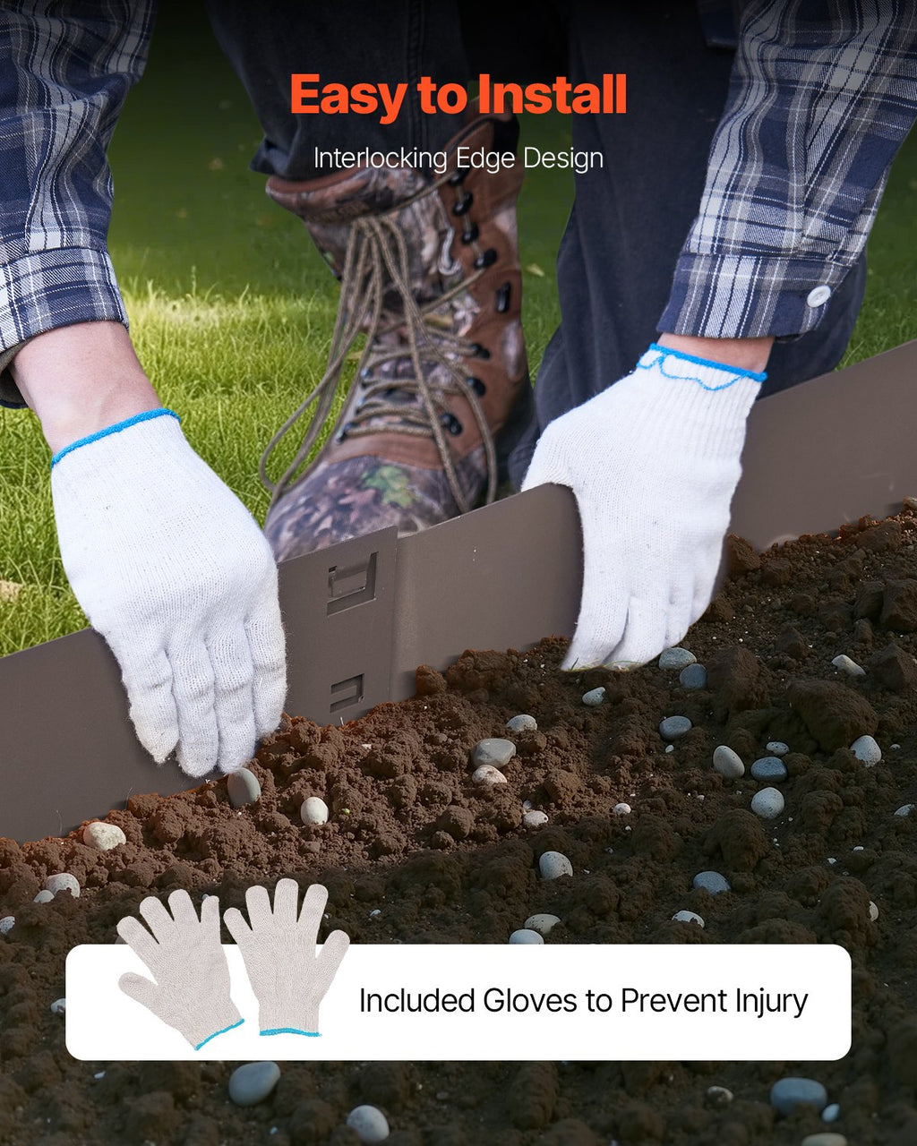 Steel Landscape Edging, 5 Pack, Brown - image 5