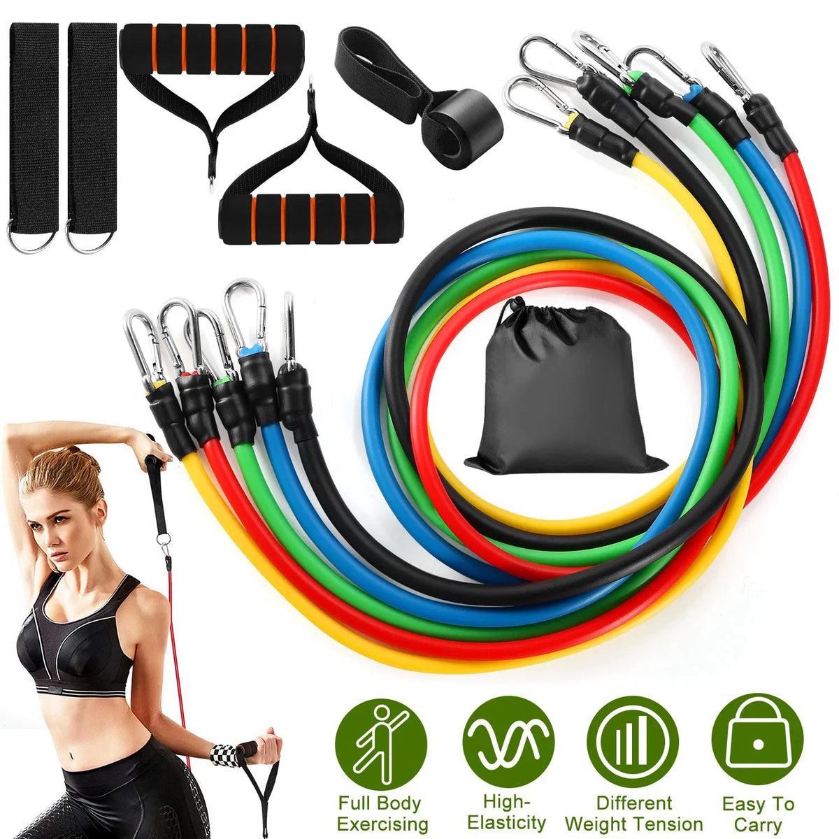 Resistance Bands Set, 11 Pieces - image 9