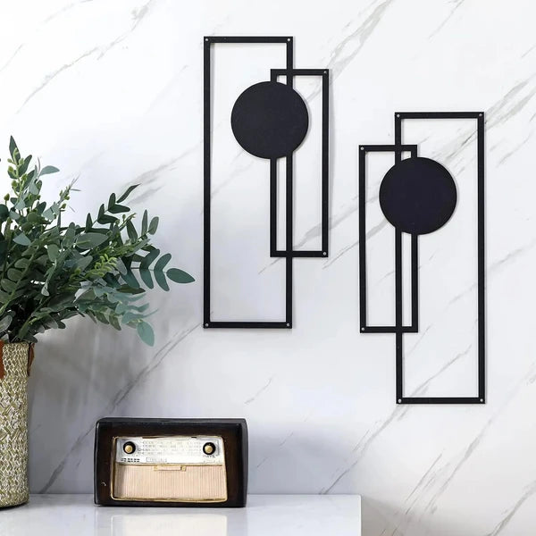 Abstract Line Iron Wall Art, Set of 2 - image 2