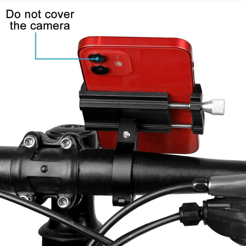 Aluminum Bike Phone Mount, Silver