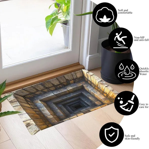 3D Illusion Doormat, Stone Pit Design - image 6