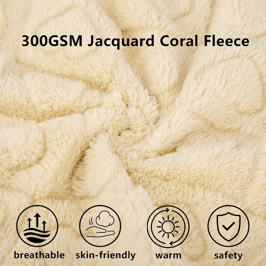 Coral Fleece Pet Blanket, Cream - image 4
