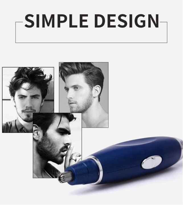 Nose, Ear and Eyebrow Trimmer, 3-in-1, Blue - image 5