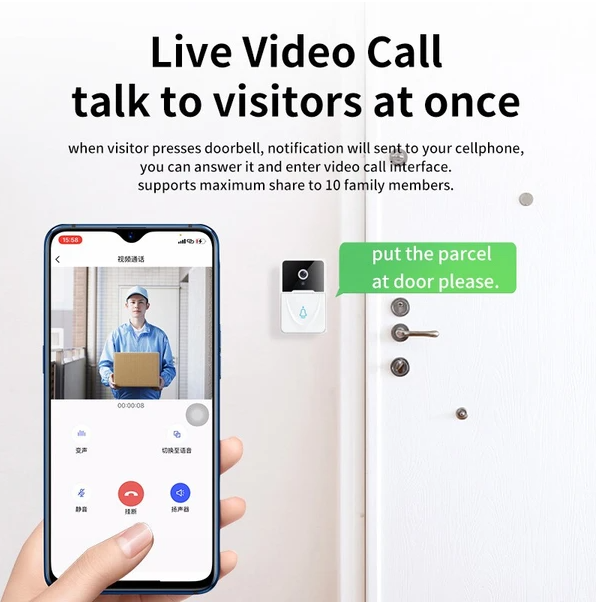 WiFi Video Doorbell with Chime - image 2